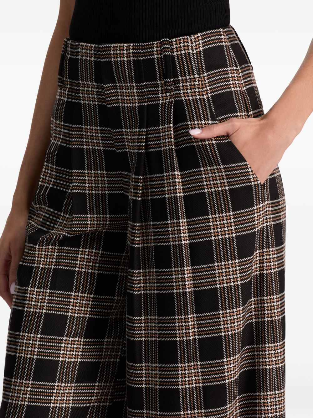 Eloise pleated check trousers - 5