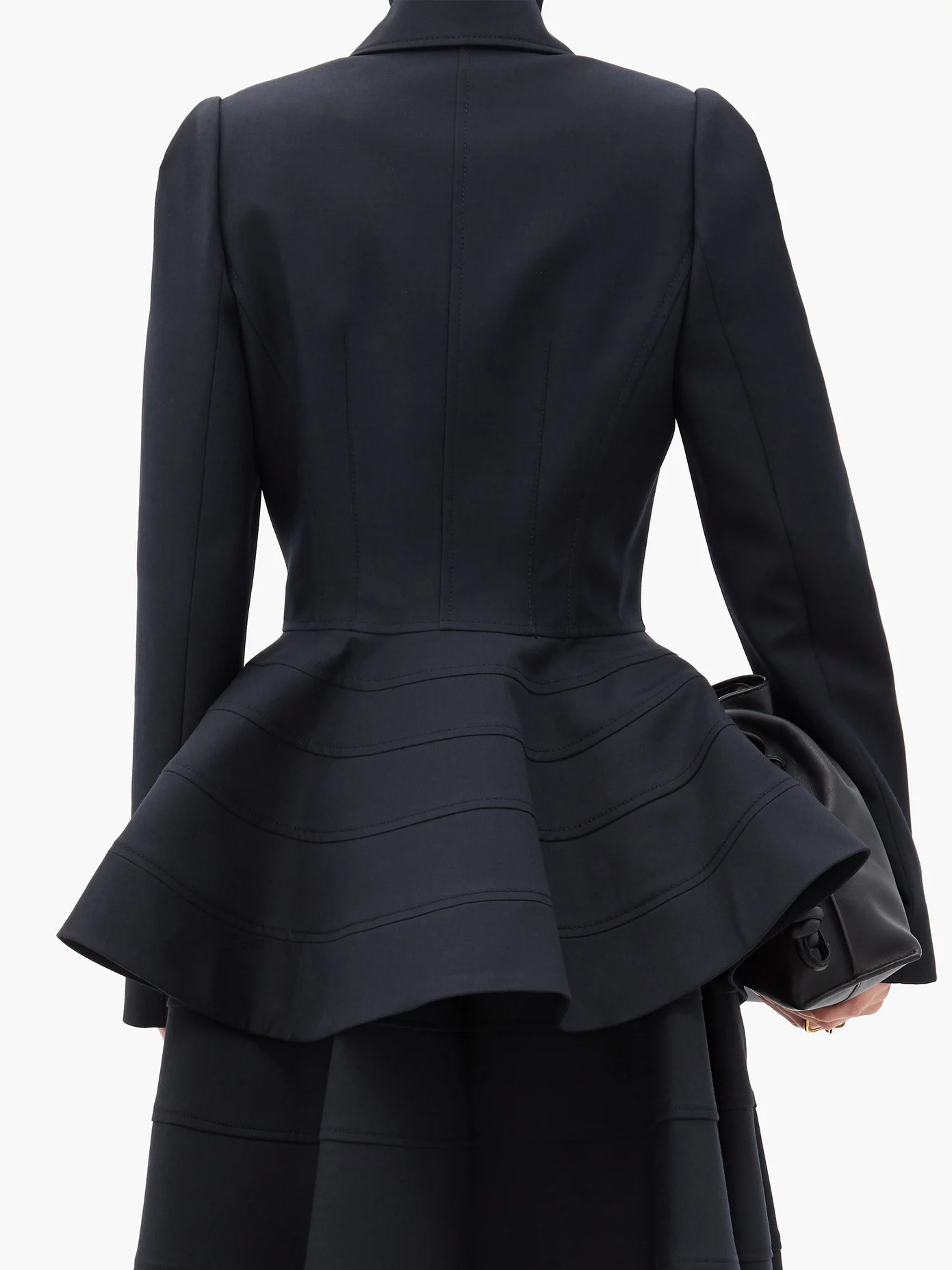 Peplum wool-twill jacket - 5