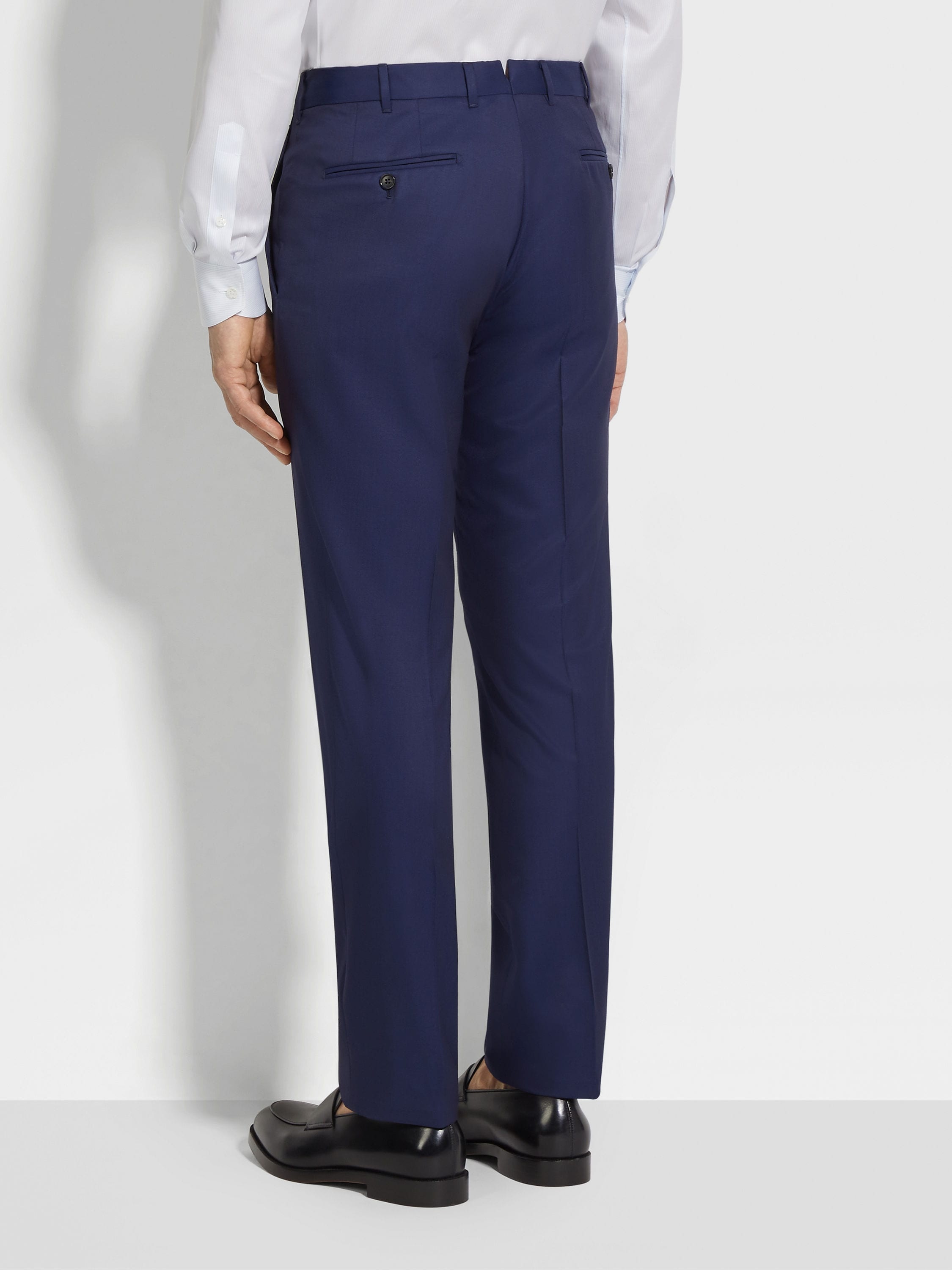 BLUE CENTOVENTIMILA WOOL PANTS - 5