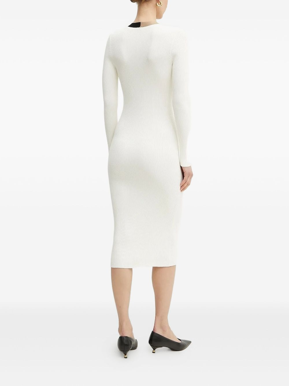 Fabiri ribbed v-neck midi dress - 2