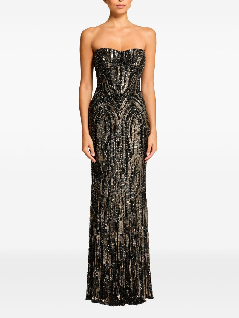 JENNY PACKHAM sequin-embellished strapless euphoria dress outlook