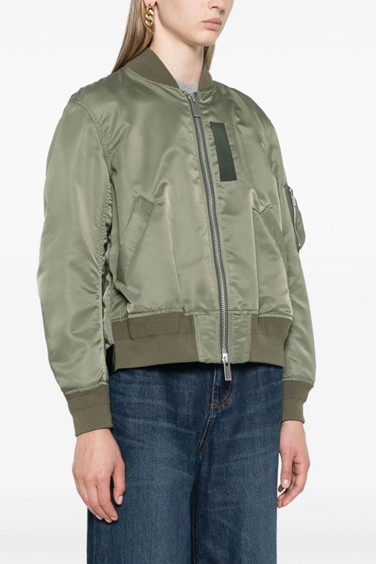 Sacai Women Nylon Bomber Jacket - 2