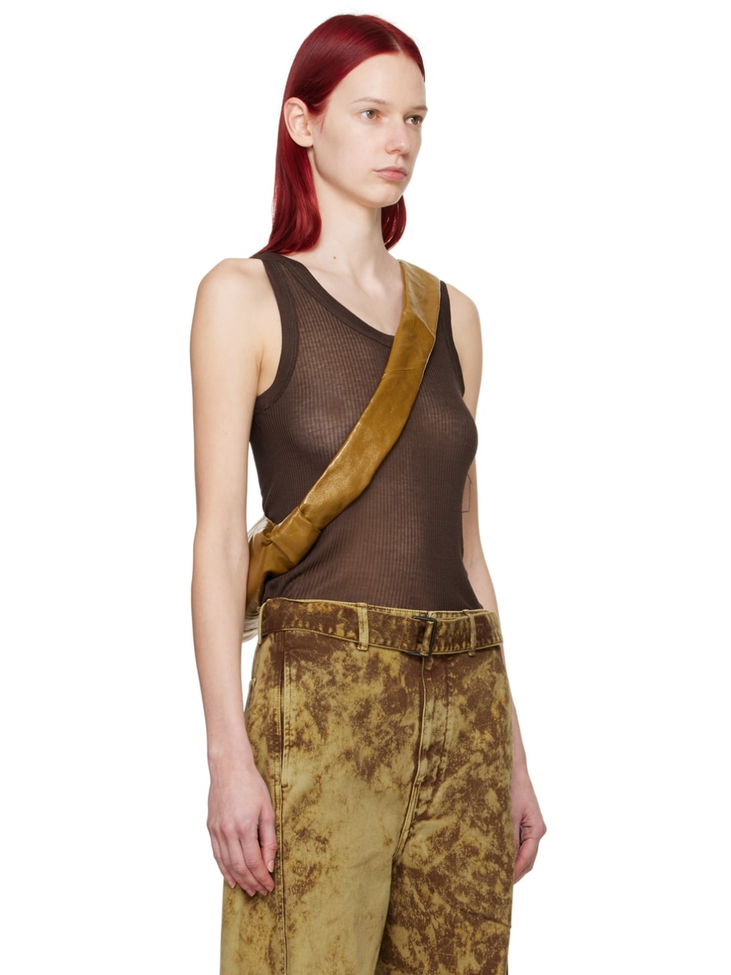 Brown Seamless Tank Top - 2