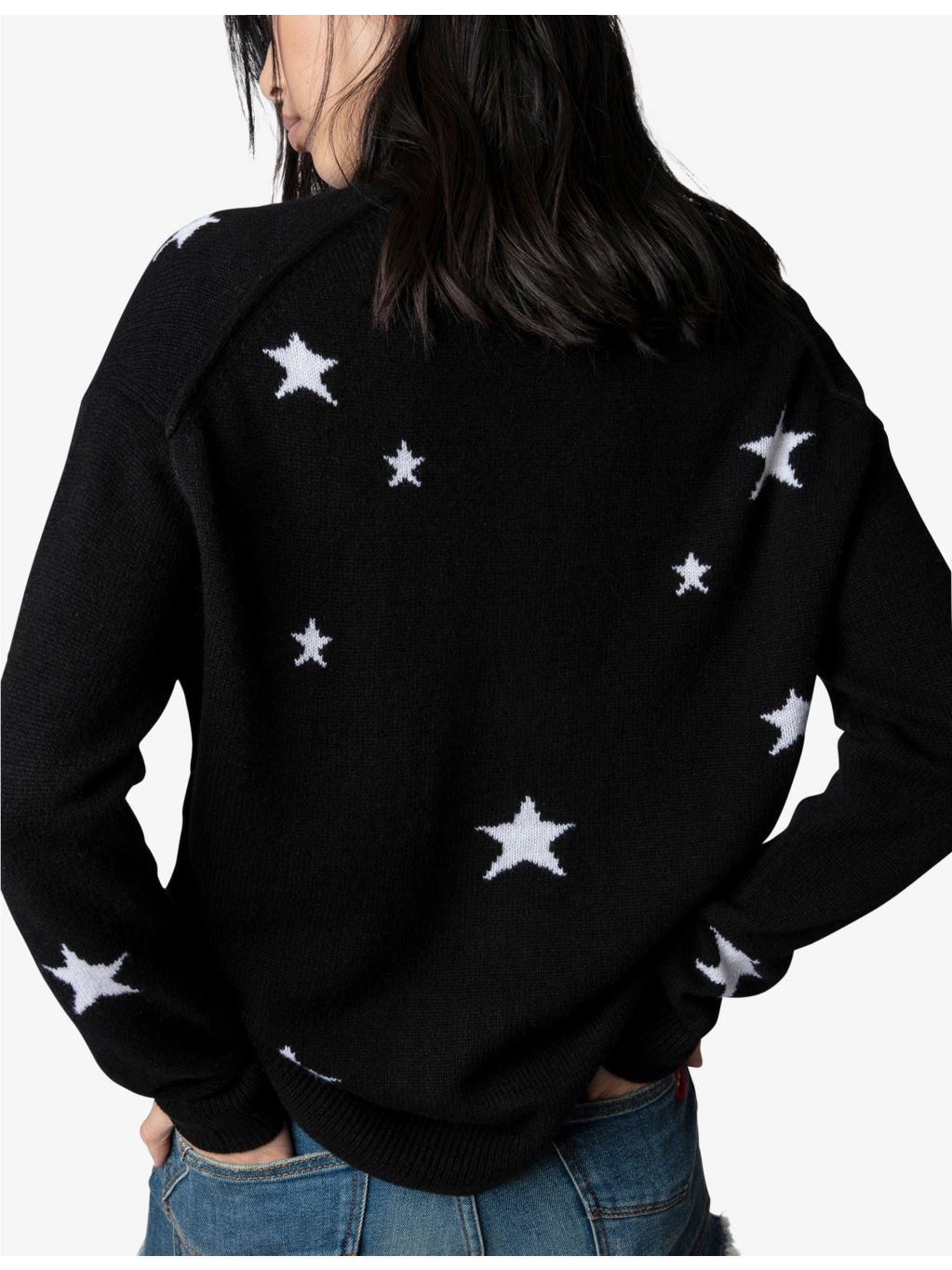 Mirka star-pattern cashmere cardigan - 4