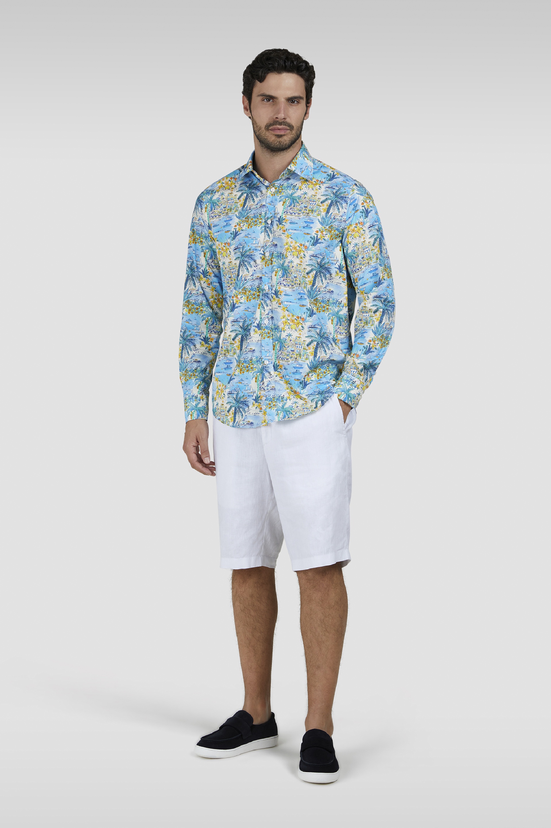 COTTON SHIRT WITH CAPRI PRINT - 2