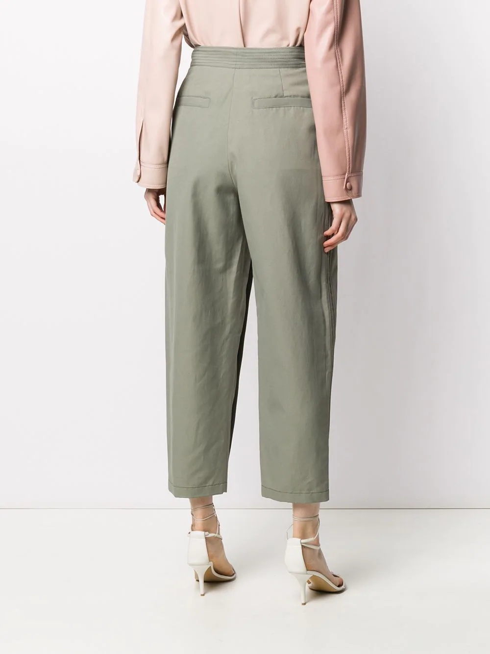 high-waist cropped trousers - 4