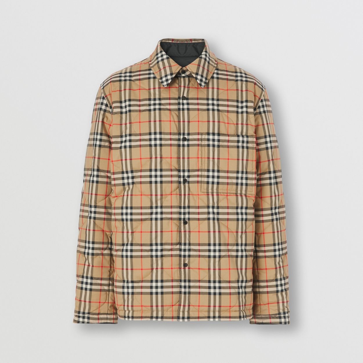 Reversible Vintage Check Thermoregulated Overshirt - 1