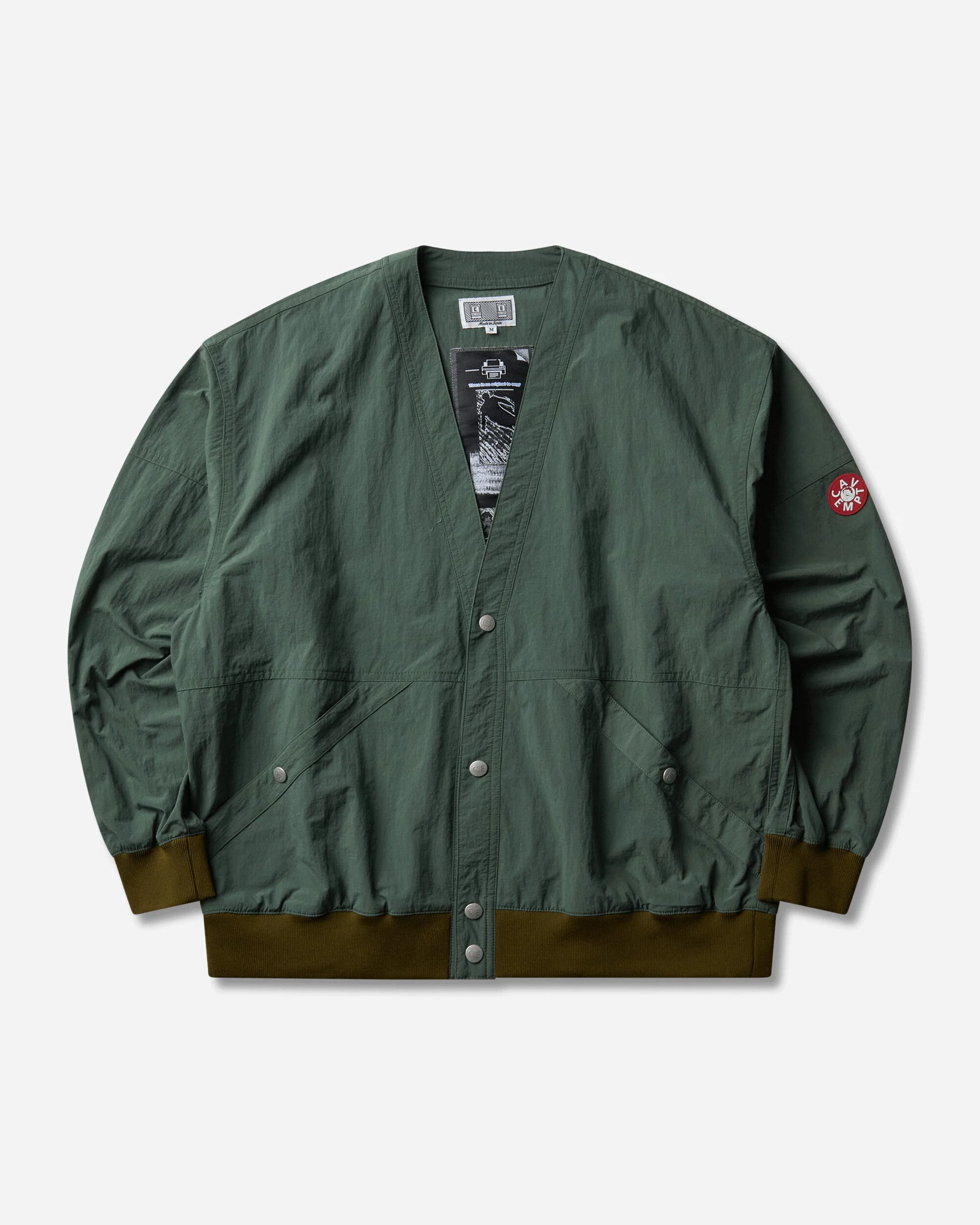 Men's Nylon Cardigan Green - 1