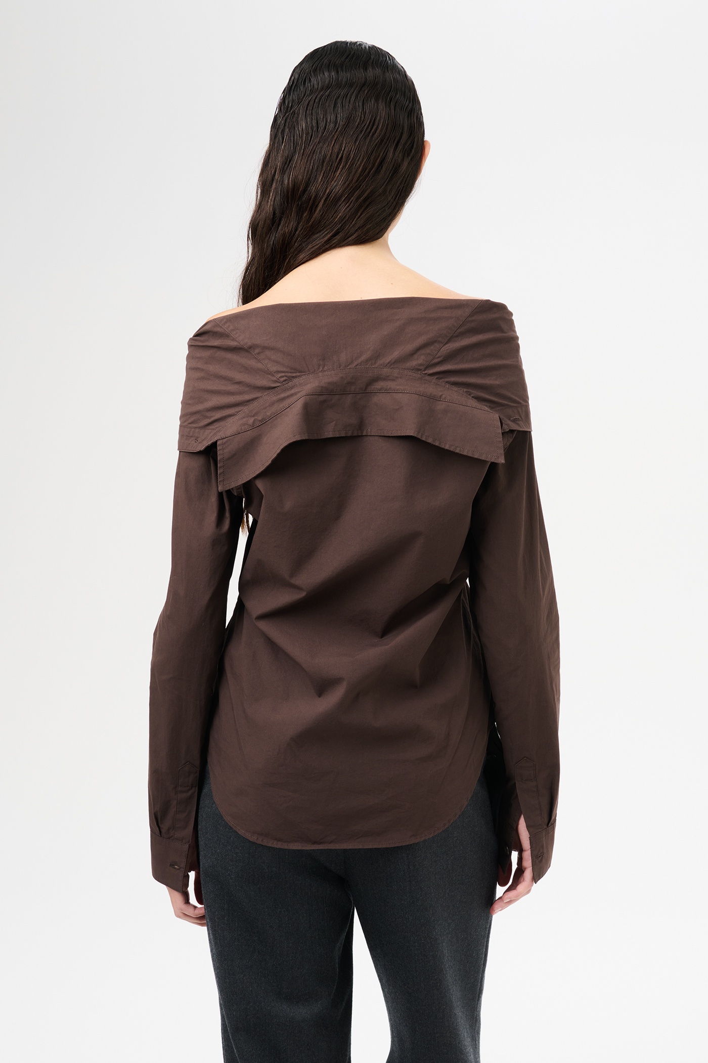 Kaonashi Shirt Hefty Brown Coarse Poplin - 6