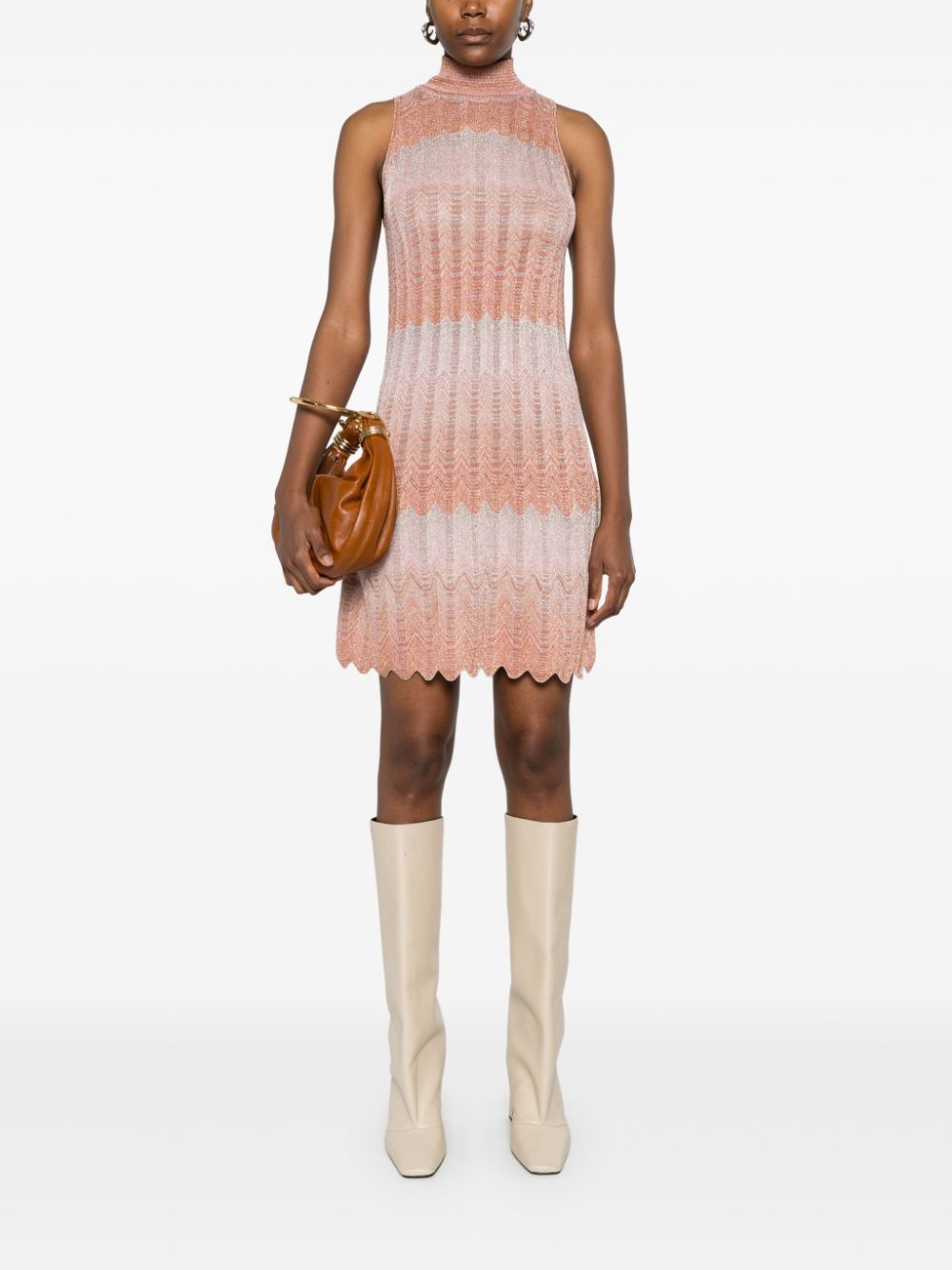 Greek-motif mini dress - 2