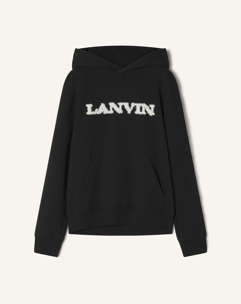 LANVIN SHEARLING COTTON HOODIE 1