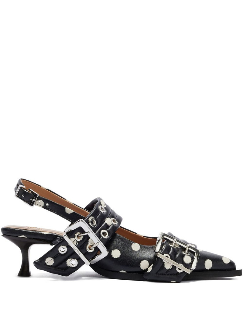 polka-dot buckle pumps 1