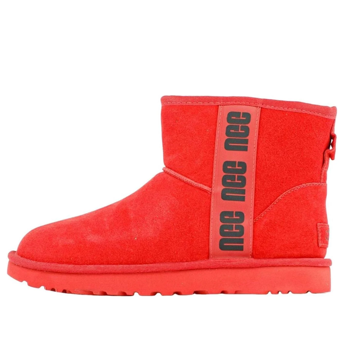 (WMNS) UGG Classic Mini Side Logo Boot 'Samba Red Black' 1122558-SRBCK - 1