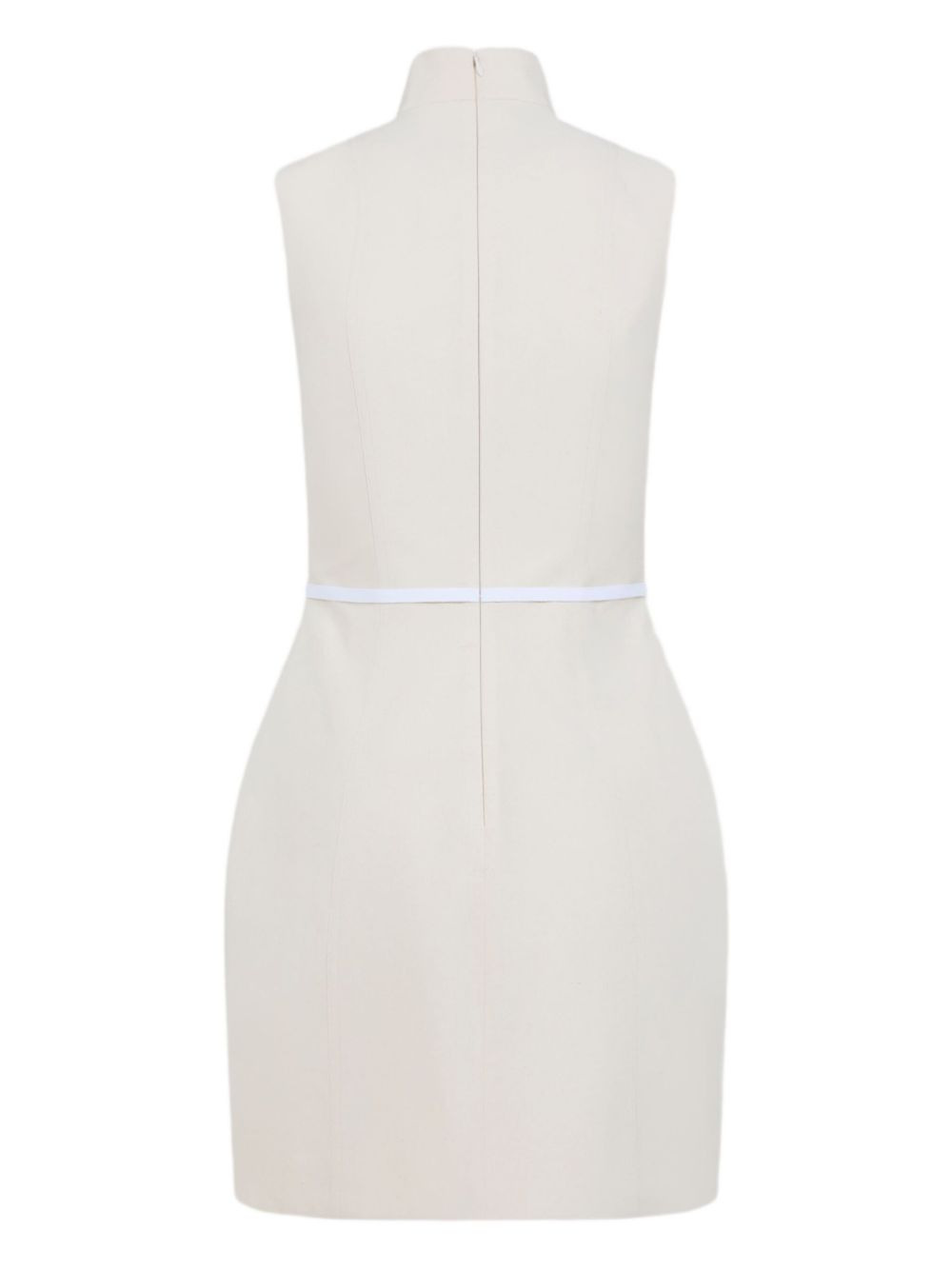 high-neck sleeveless mini dress - 2