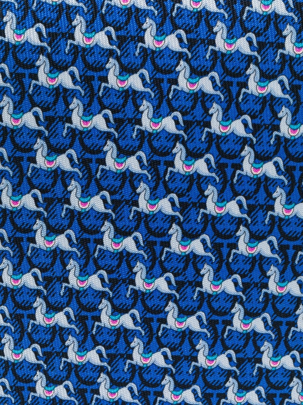 horse print silk tie - 2