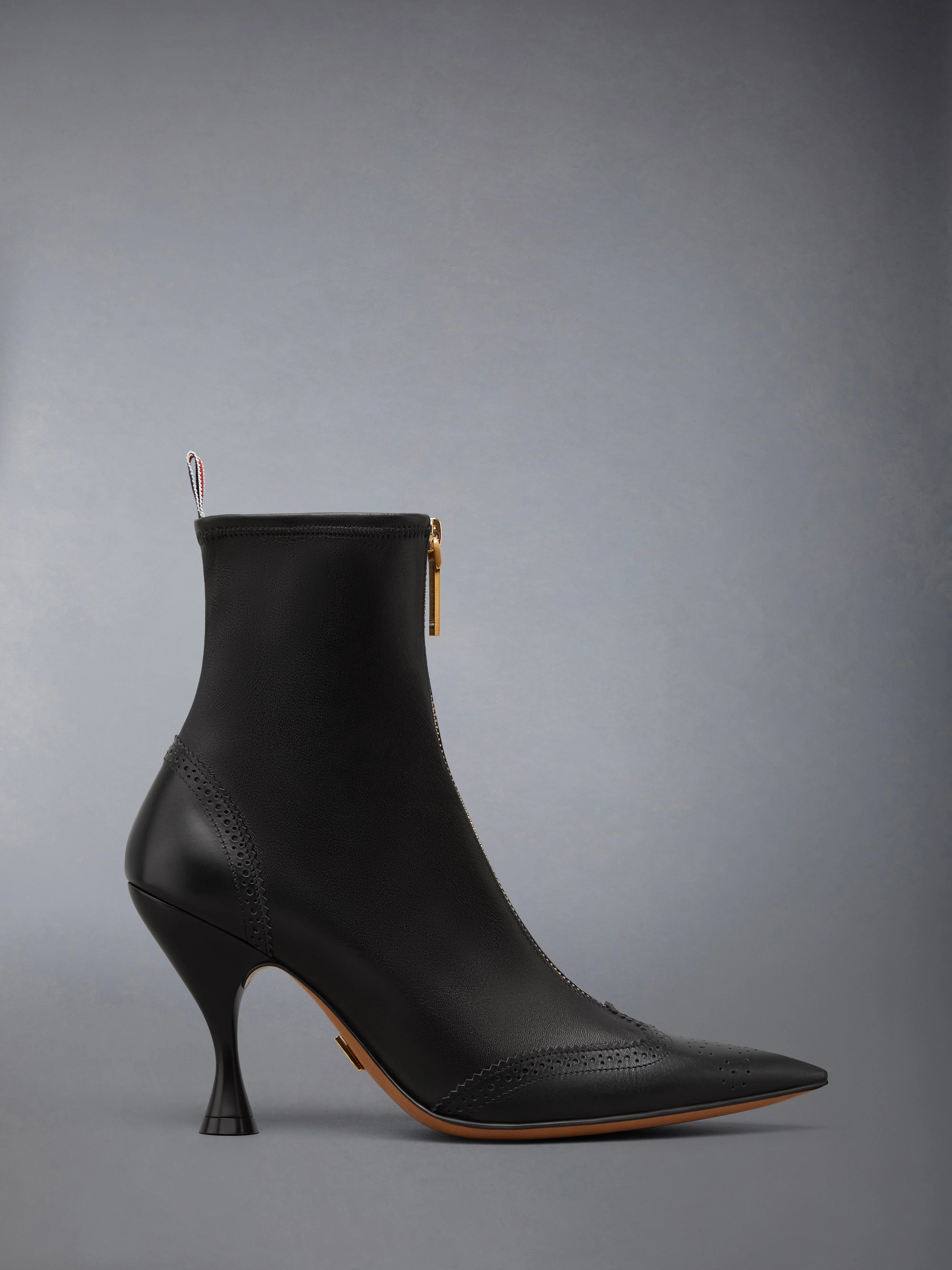 LEATHER WINGTIP BOOTIE 90MM - 1