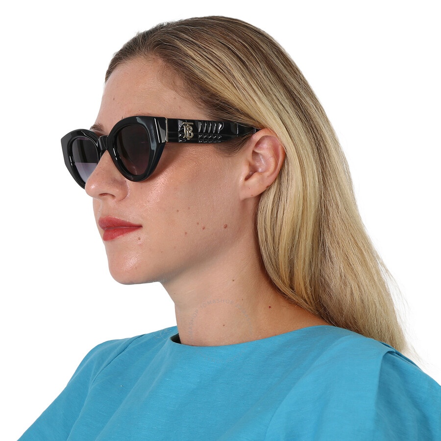 Burberry Meadow Grey Gradient Oval Ladies Sunglasses BE4390 30018G 47 - 2