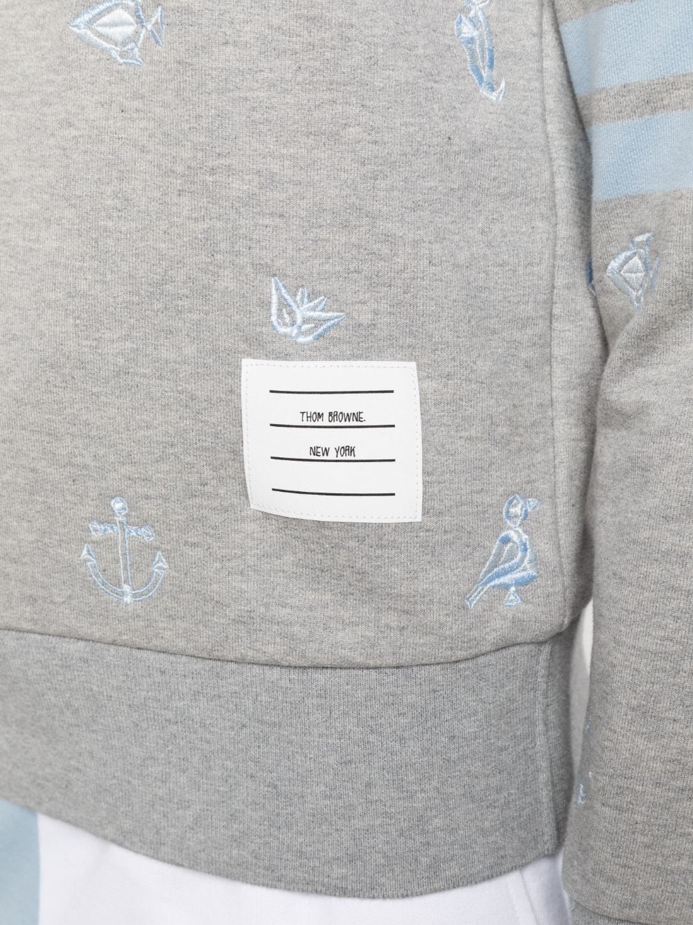 Nautical embroidery crew neck sweatshirt - 5