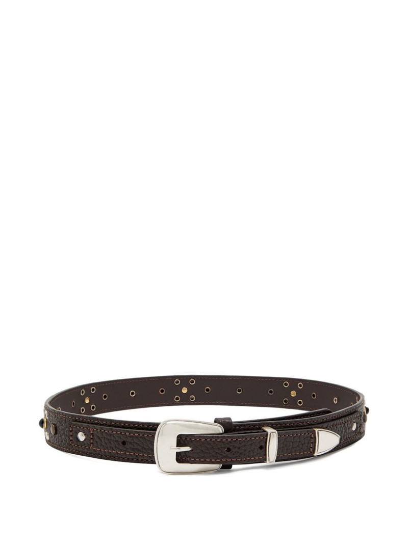 Lemaire studded grained-leather belt outlook