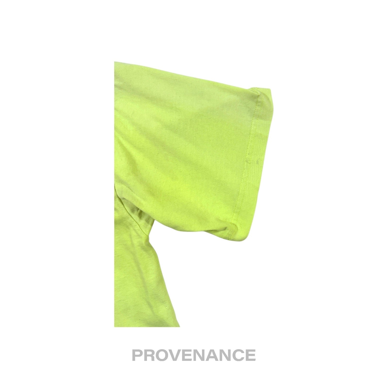 Balenciaga WFP Logo T-Shirt - Neon Yellow Blue XS - 7