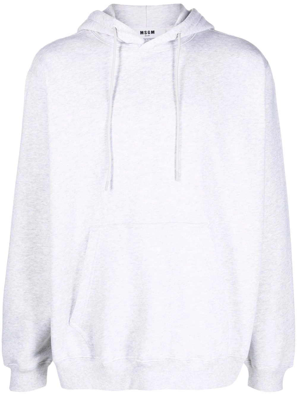 contrasting logo-print hoodie - 1