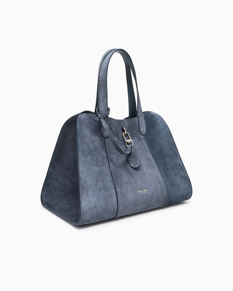 GIORGIO ARMANI LARGE SUEDE TOTE BAG outlook