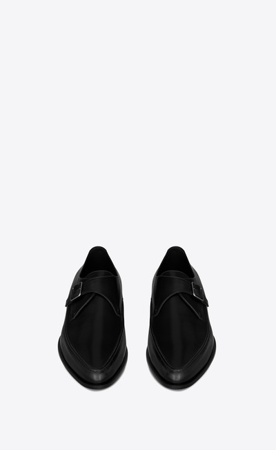 SAINT LAURENT marceau monk strap shoes in smooth leather outlook
