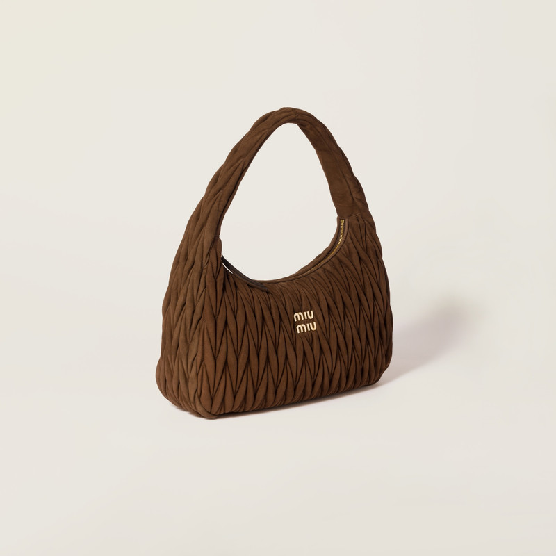 Miu Miu Wander matelassé suede bag outlook