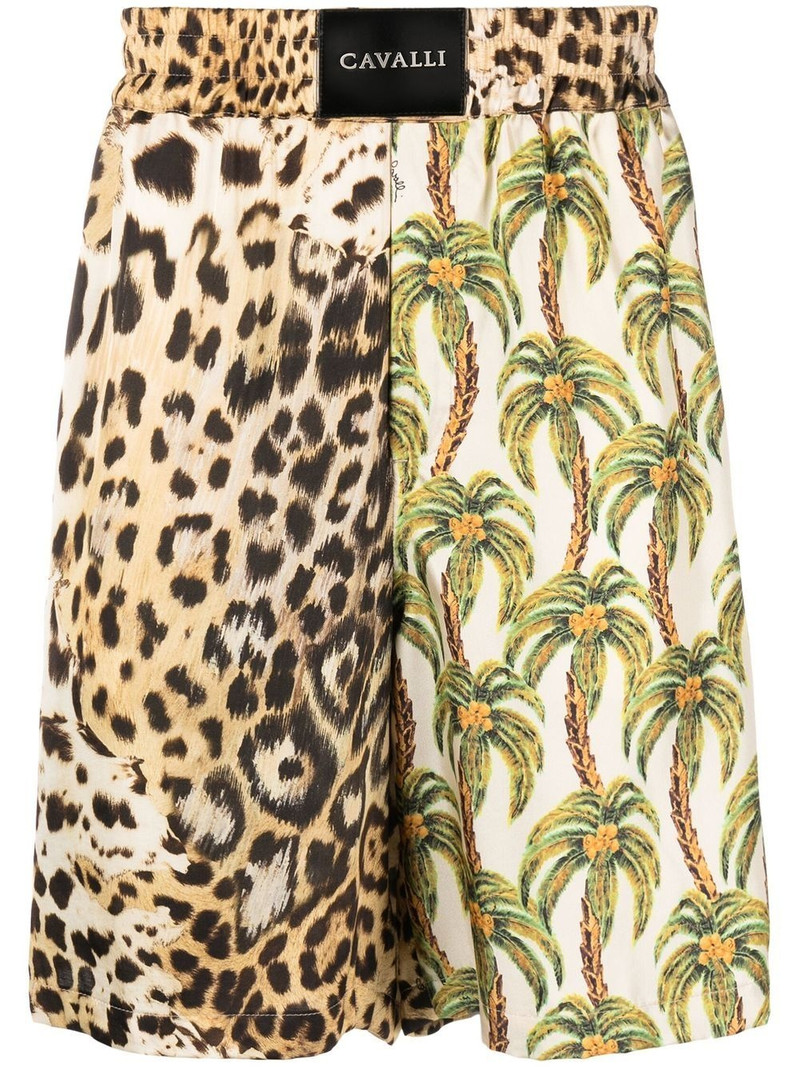 printed wide-leg shorts 1