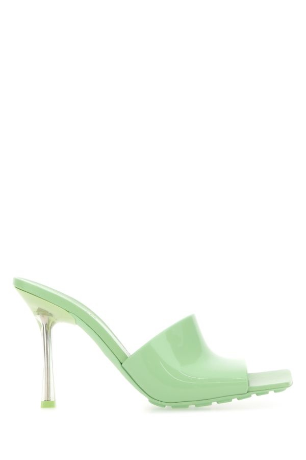 Bottega Veneta Woman Pastel Green Pvc Stretch Mules - 1