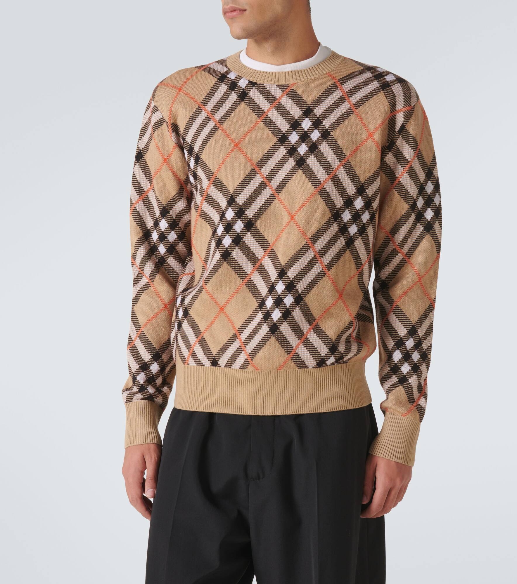 Burberry Check wool-blend sweater - 3