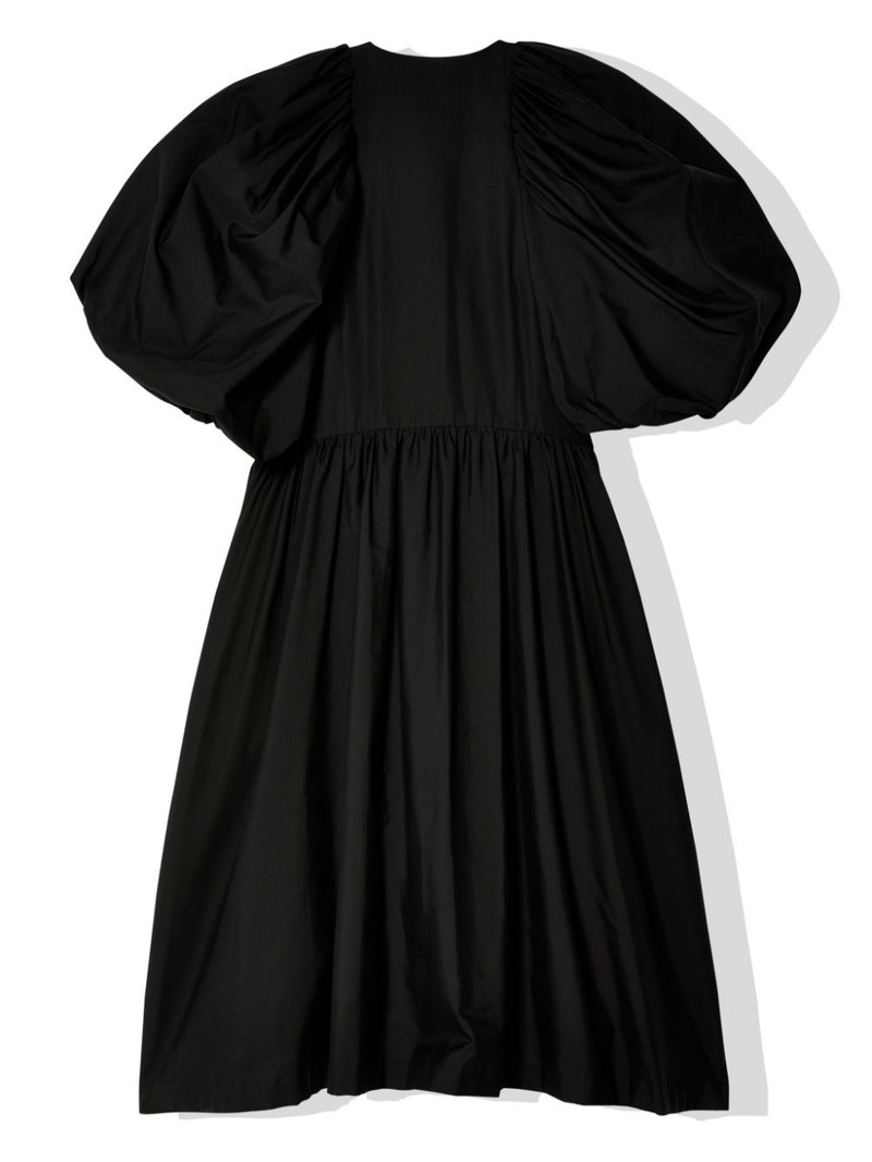 Noir Kei Ninomiya pleated puff-sleeve cotton dress outlook
