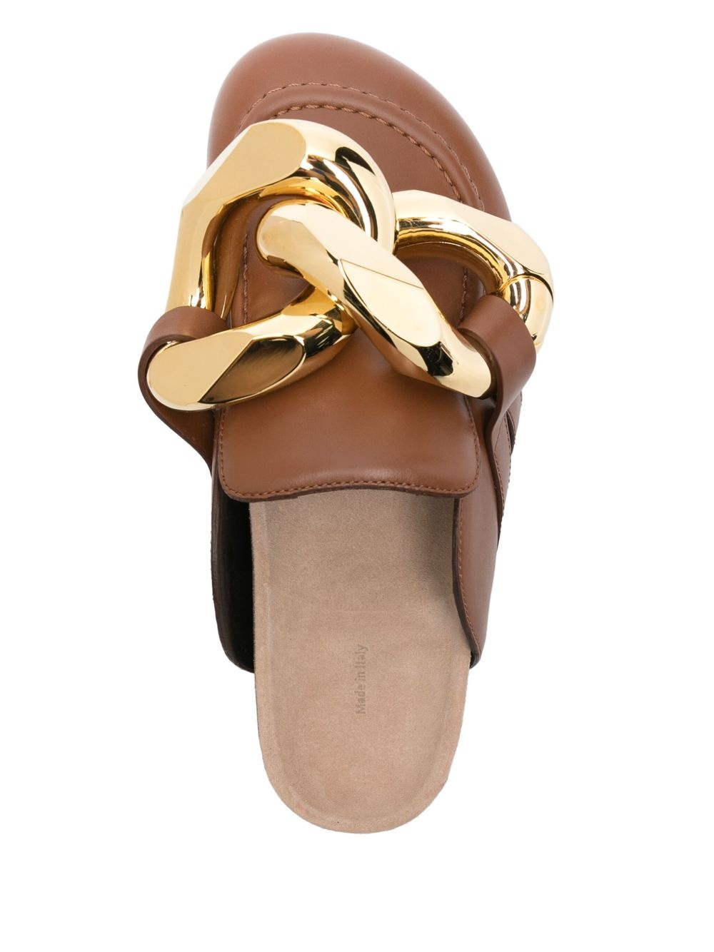 chain leather mules - 4