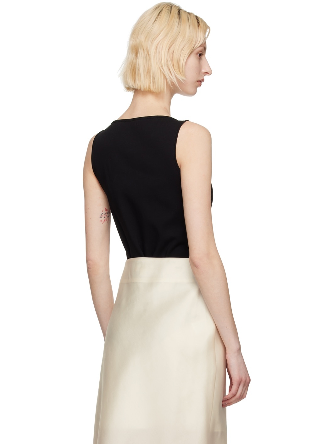 Black Scoop Neck Bodysuit - 3