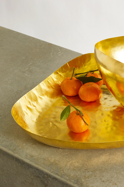 Tom Dixon Bash hammered-brass tray outlook