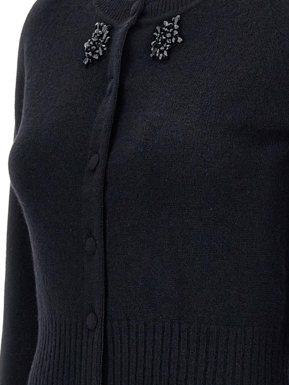 beaded-embellished cashmere cardigan - 3