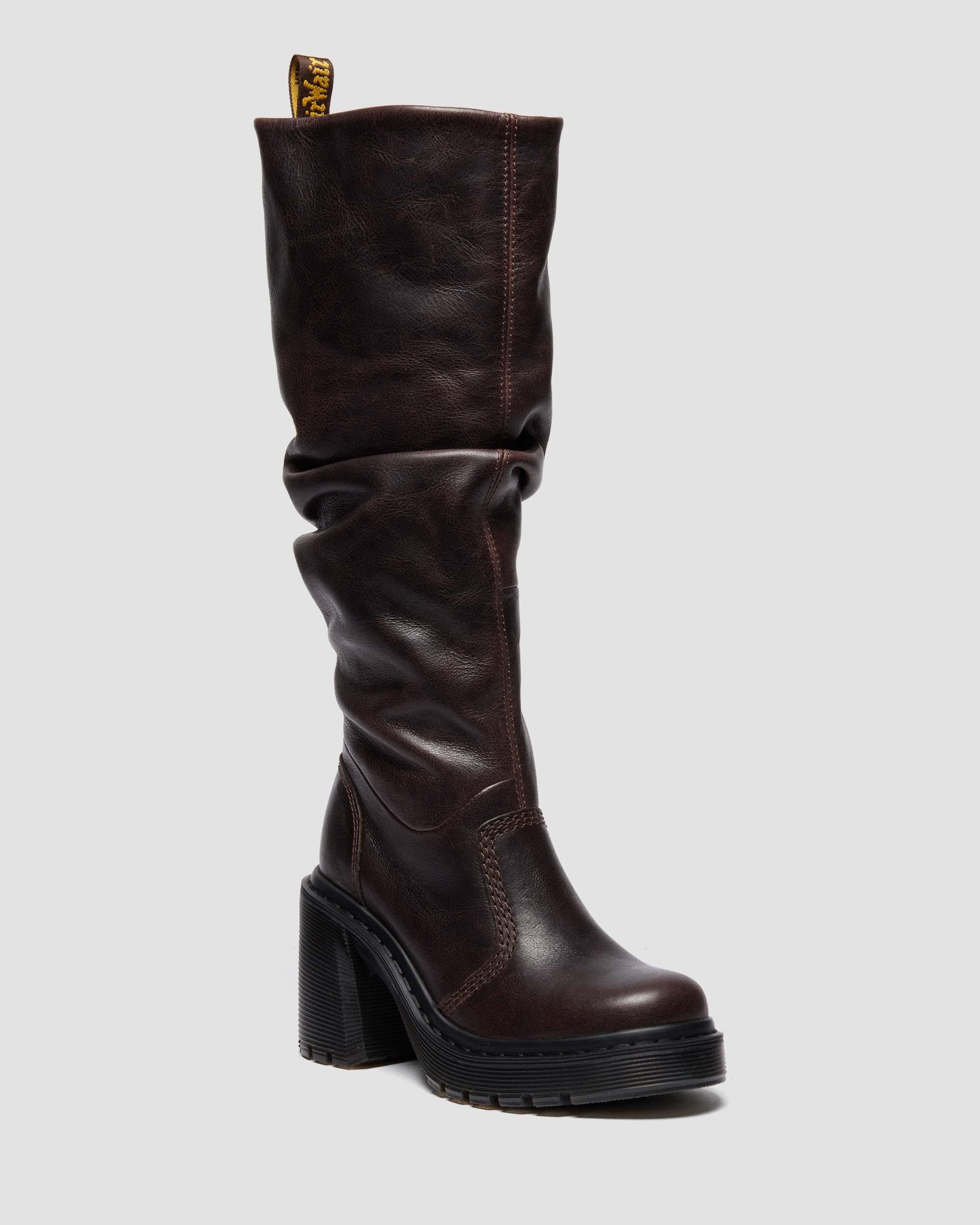 Kasey Kinsley Leather Knee High Heeled Boots - 5