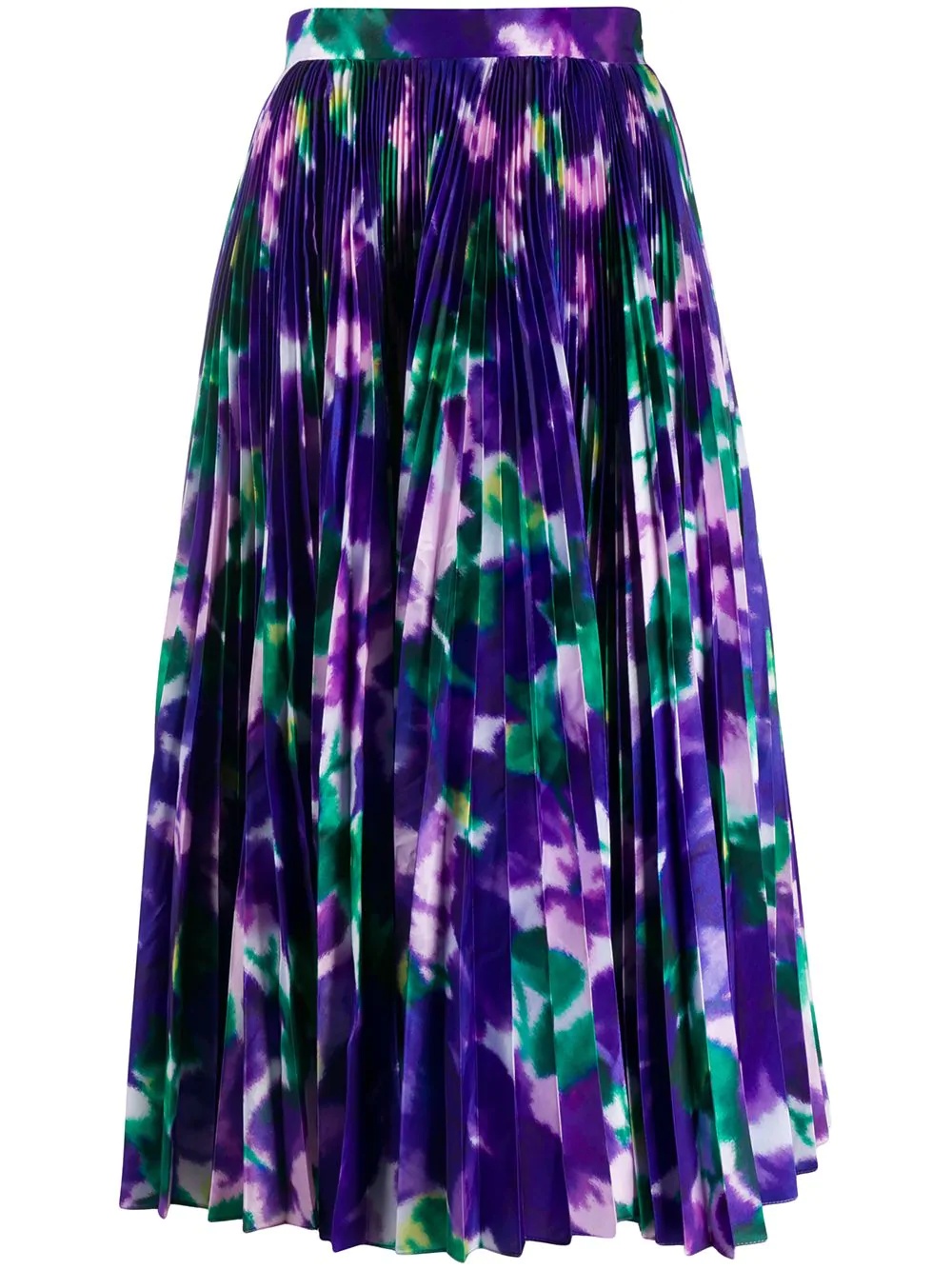 floral print pleated skirt  - 1