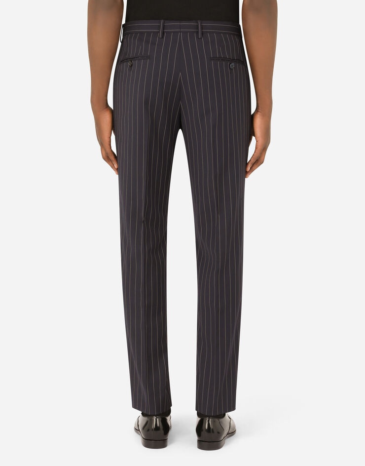 Double-breasted pinstripe stretch wool Sicily-fit suit - 7