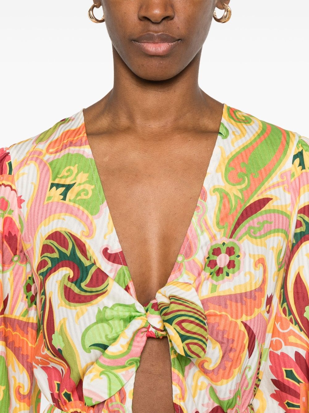 paisley-print dress - 5