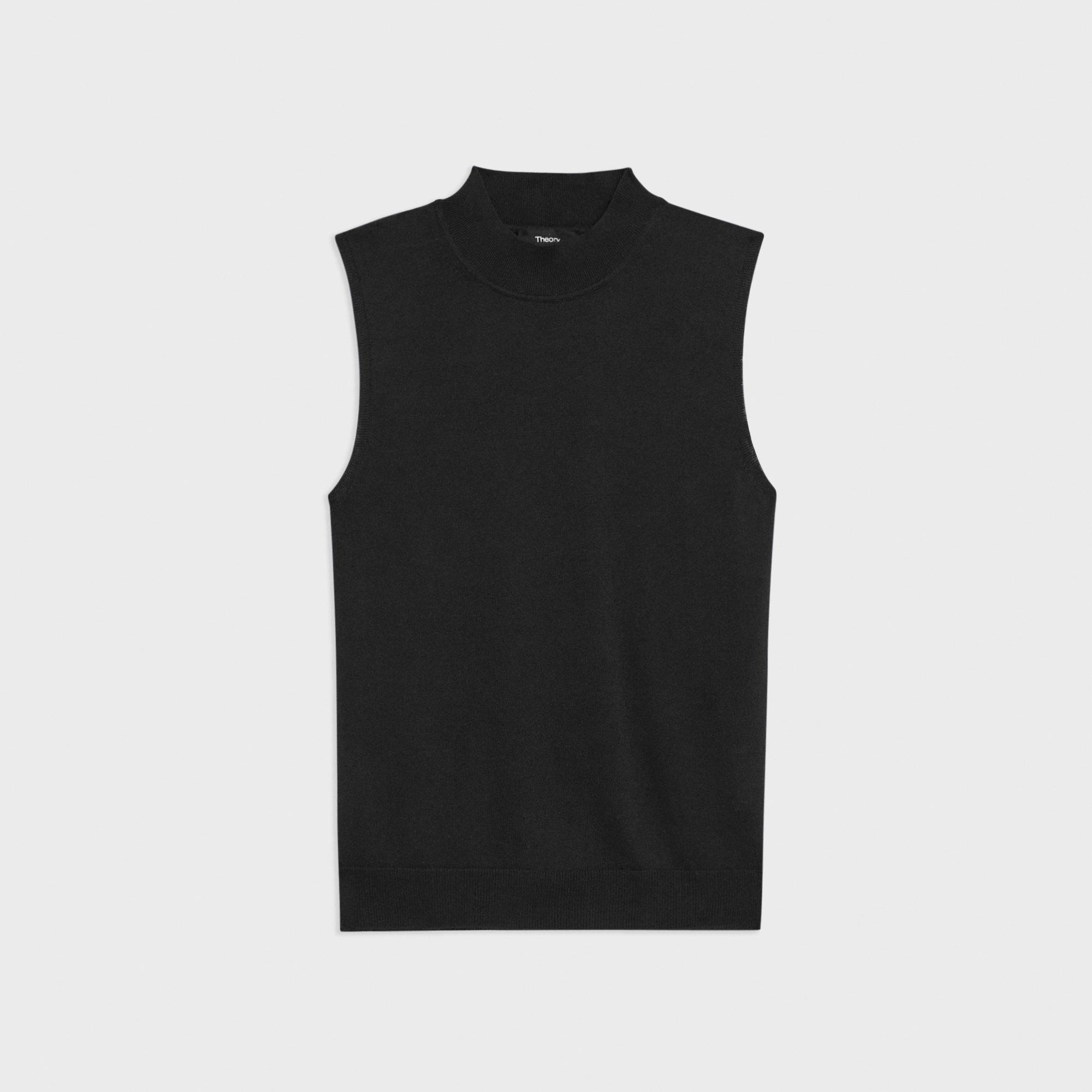Mock Neck Sweater Shell in Regal Wool - 1