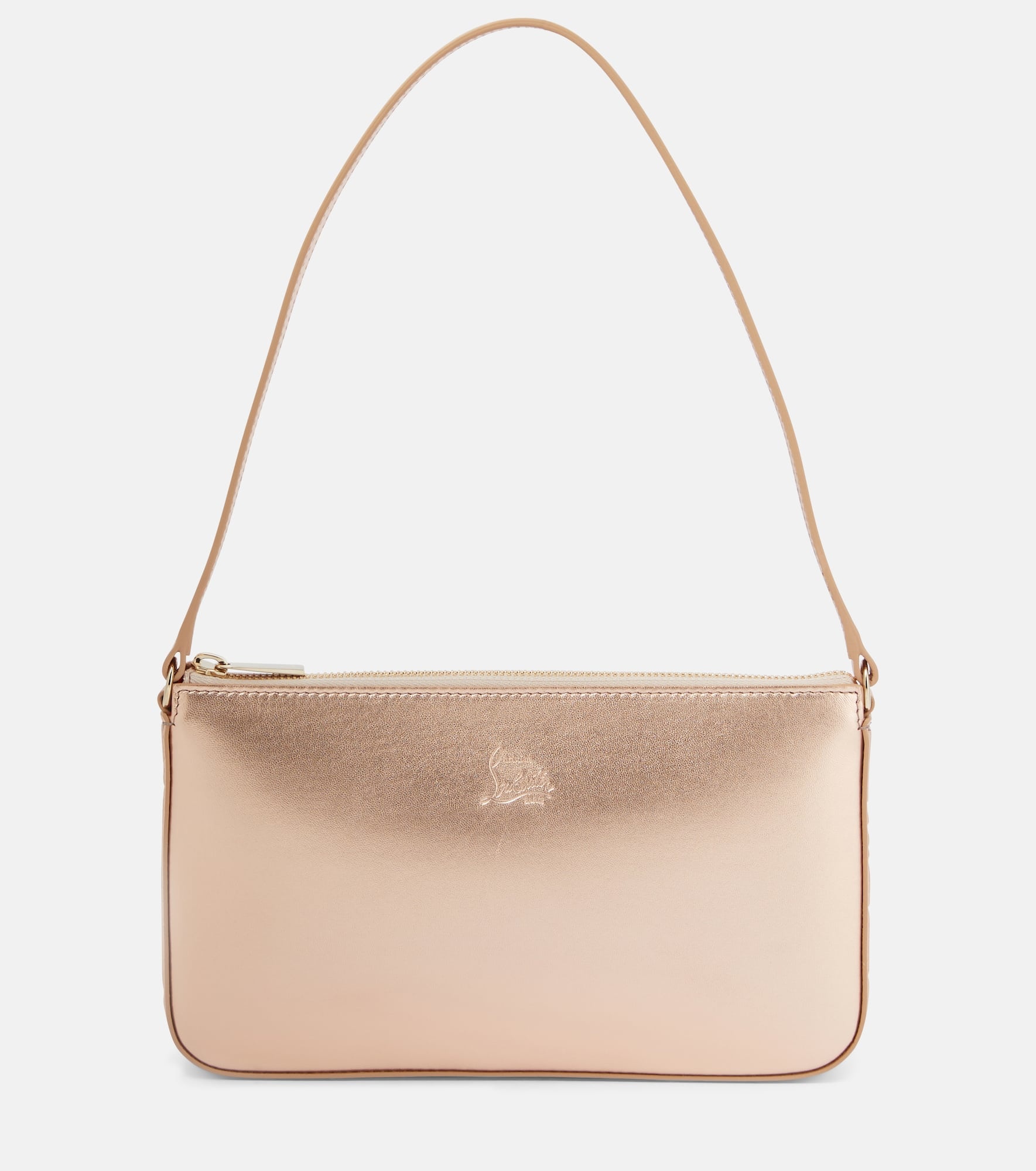 Loubila metallic leather shoulder bag - 1