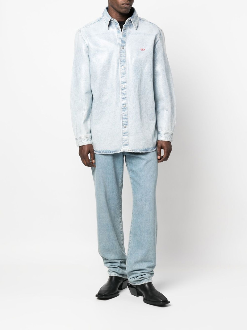 Diesel embroidered-logo denim shirt outlook