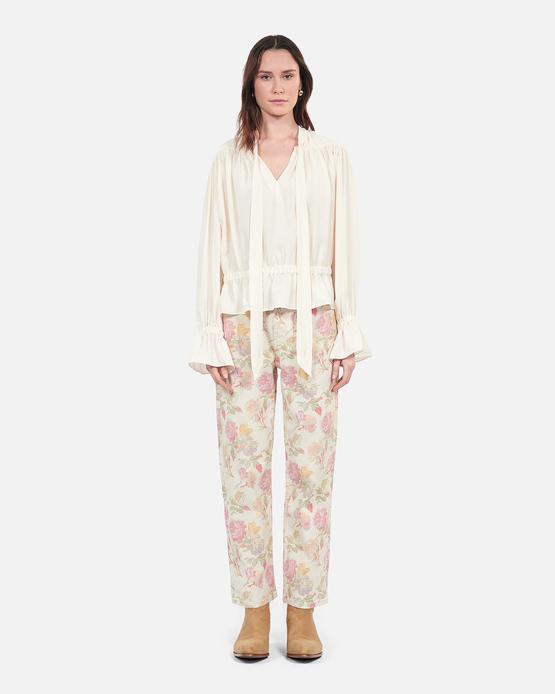 ECRU TOP WITH SHIRRING 3