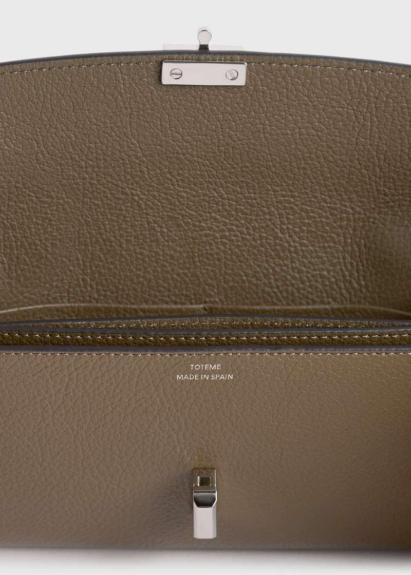 T-lock grained-leather wallet dark taupe 6