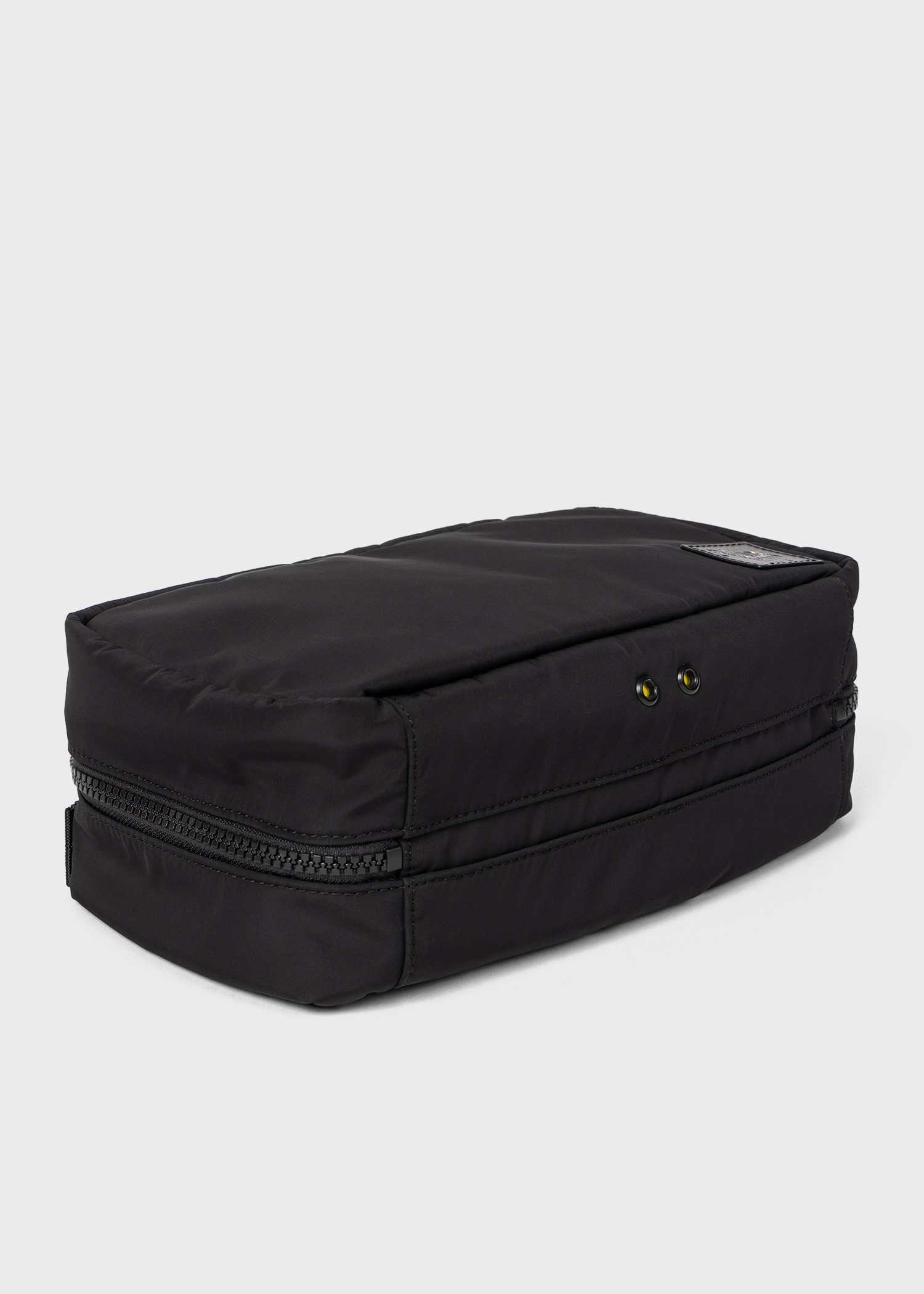Black Recycled Polyester Zebra Wash Bag - 3