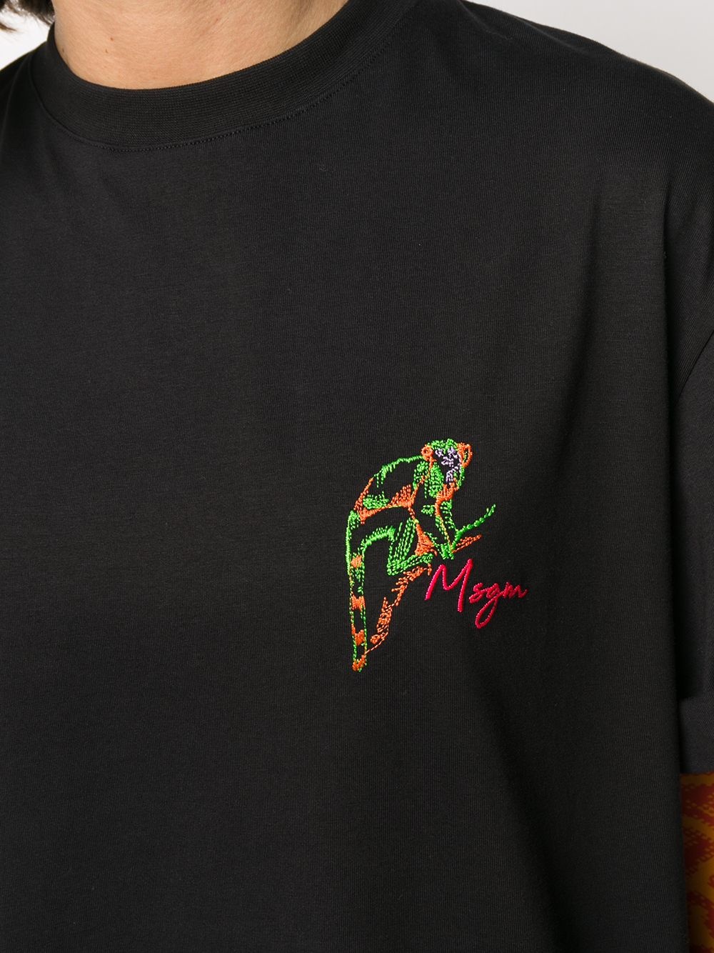 monkey-embroidered oversize T-shirt - 5