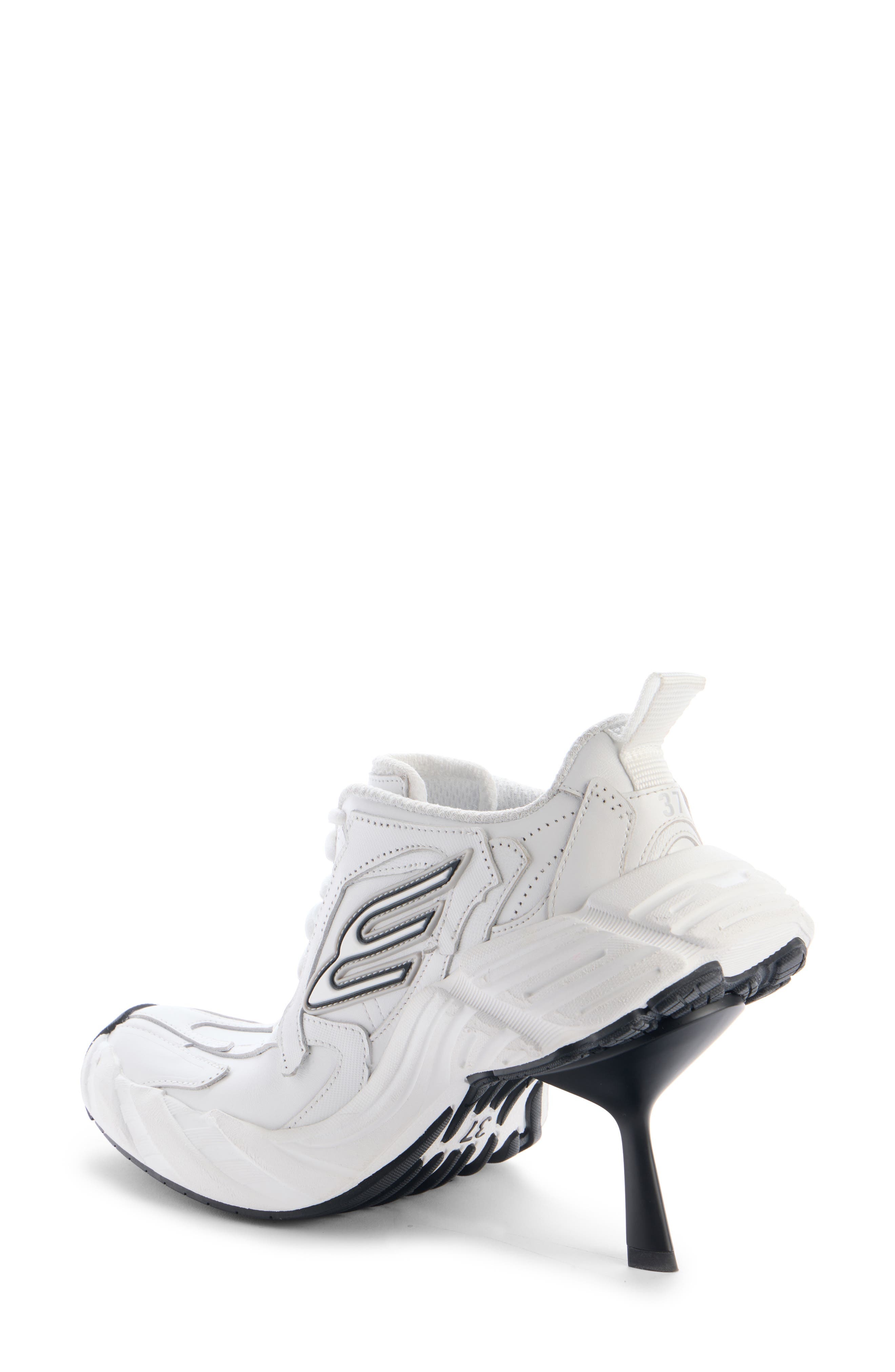 Balenciaga Monday Sneaker Pump in 9011 White /Black /Grey at Nordstrom - 2
