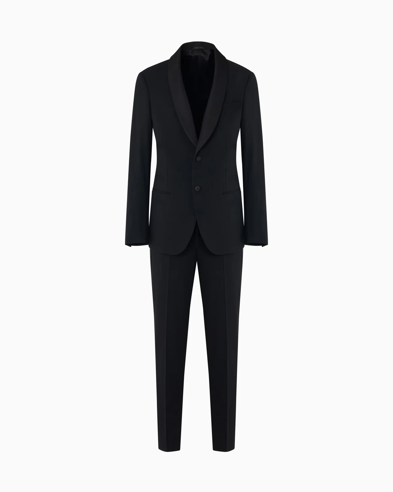 SOHO LINE SINGLE-BREASTED TUXEDO IN WOOL CRÊPE - 1