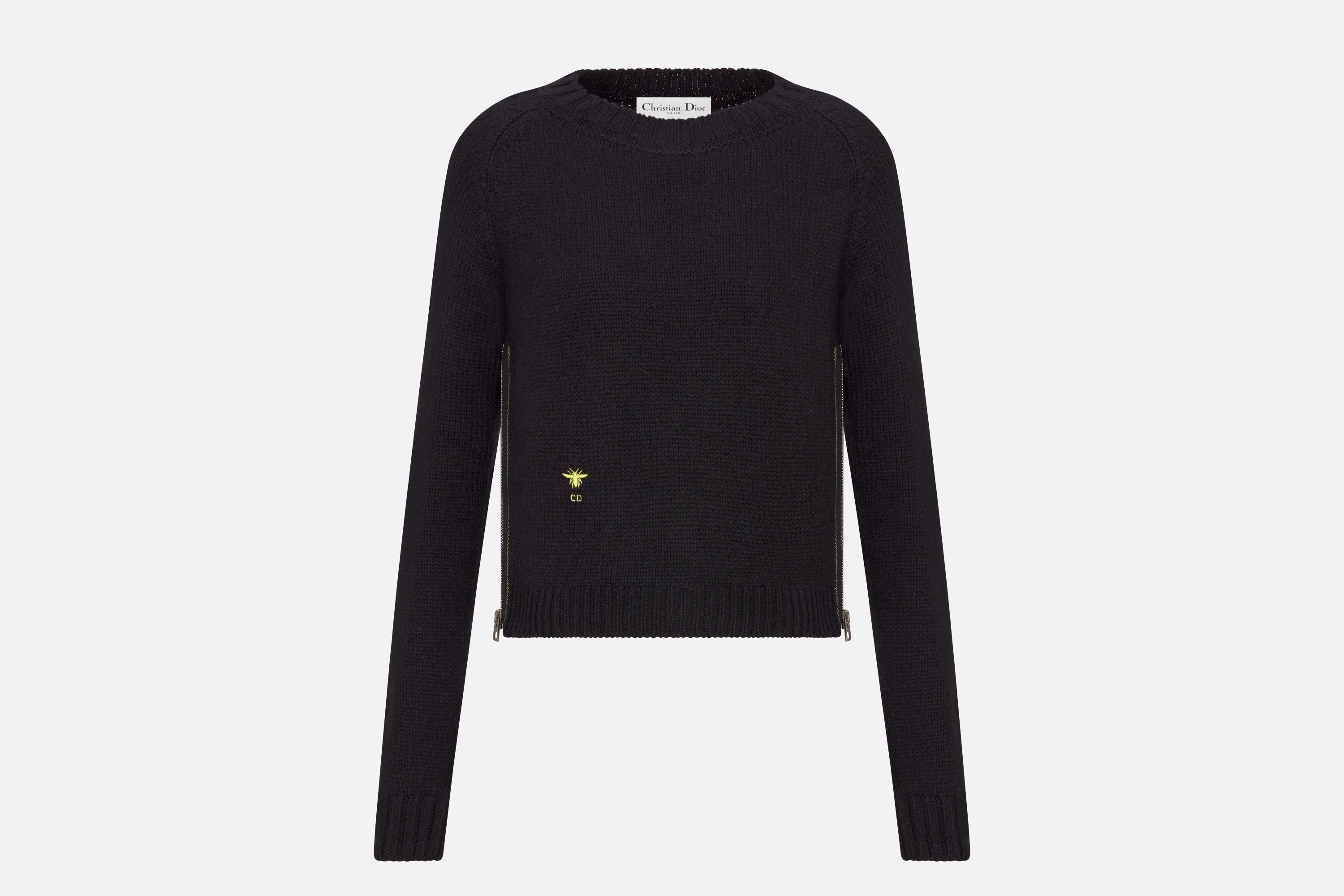 Round-Neck Zipped Sweater - 1